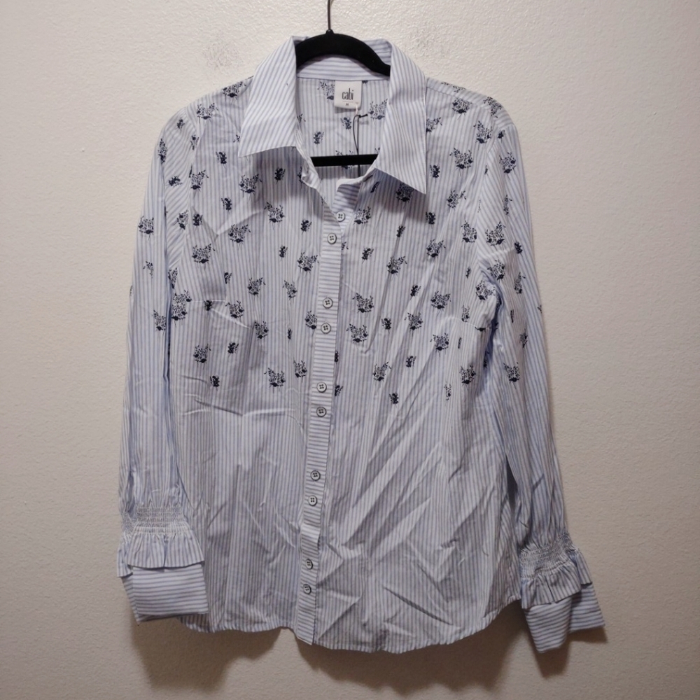 Cabi #5368 Whitney Button Down Long Sleeve Shirt NEW Medium